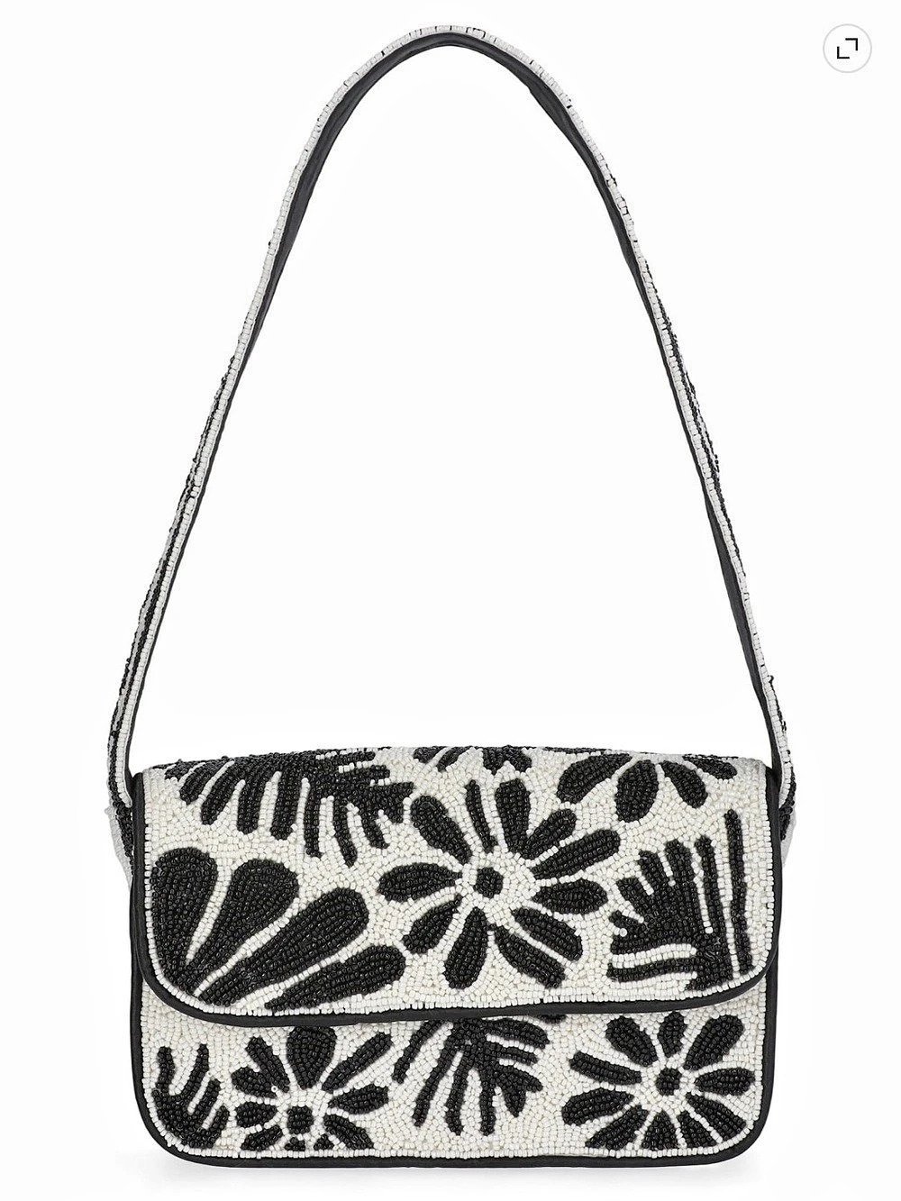 Beaded Shoulder Bag Floral Bag